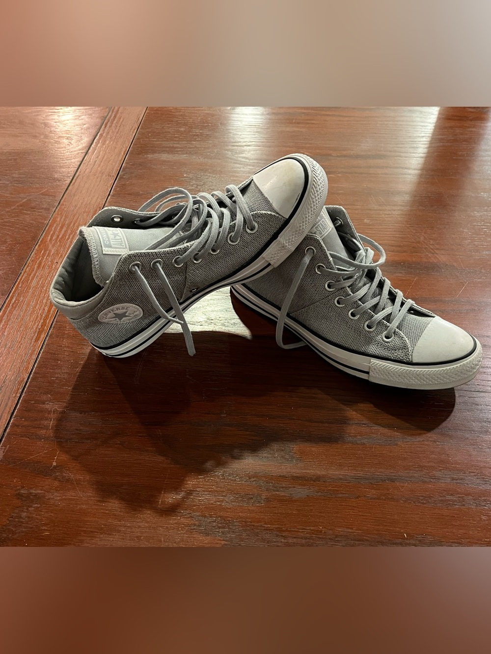Converse Gray Mesh High-Top Sneakers men’s 10 - Picture 2 of 10